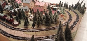 TT Eisenbahn Anlage 125x80 s.g.erh., 2 Abstellgleise, 2 Kreise, Trafo, 2 Züge Bild 9