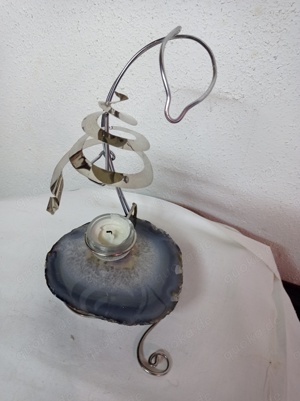 Designer Teelicht Lampe "Cobra", Handarbeit ,Unikat,blau