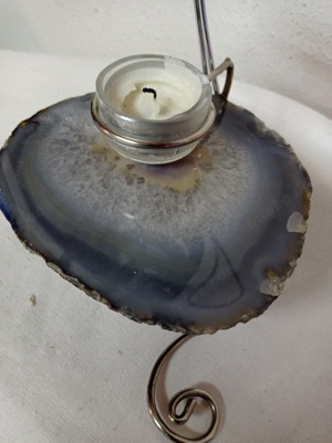 Designer Teelicht Lampe "Cobra", Handarbeit ,Unikat,blau Bild 2