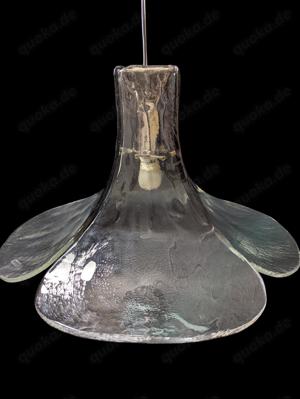Vierblättrige Deckenlampe Mazzega Murano Glas Design Carlo Nason Mazzega Italien 70er Bild 4