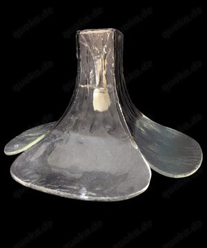 Vierblättrige Deckenlampe Mazzega Murano Glas Design Carlo Nason Mazzega Italien 70er
