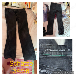 damen jeans schwarz 34 36