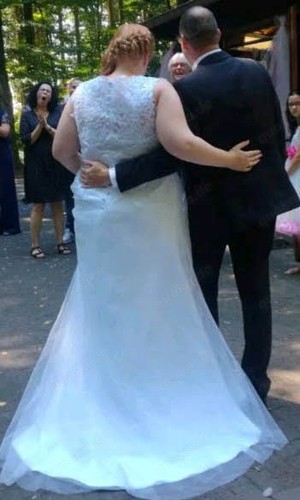 Brautkleid 52 54 Hochzeit Kleid weiß 