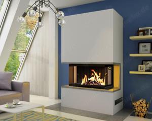 Kaminbausatz  PURE EXTRA Volcano 3ATh B 9KW Panorama U Kamin Bausatz Ofen Neu Hajduk LDF-Kamine