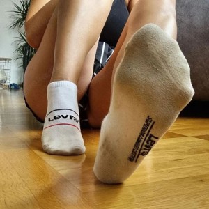 getragene socken