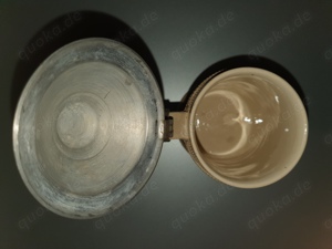 Antik! Rarität! Bierkrug Bierseidel Trompeter von Säckingen Steingut Zinndeckel ca. 100 Jahre Selten Bild 7