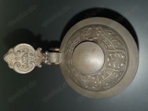 Antik! Rarität! Bierkrug Bierseidel Trompeter von Säckingen Steingut Zinndeckel ca. 100 Jahre Selten Bild 5