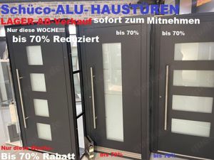 Schüco-alu-haustüren=abverkaufs-woche=.lagerabverkauf % aktion % schüco=haustüren==bis 70% reduziert