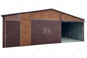 Blechgarage 7,5x6m Doppelgarage Lagerhalle  Lieferung und Montage kostenlos ID565