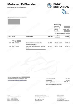 BMW Motorrad Helm System 7 Carbon EVO + Kommunikationssystem Gr.62 63 +Garantie