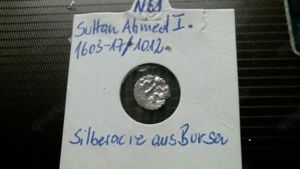 N61-Sultan Ahmed I.-16  Stück Silberacre, aus Bursa ,Kriege gegen Österreich und Persien