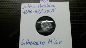 N64-Sultan Ibrahim, (Der Verrückte)1640-48  1050-Silberacre, aus Misir 1 Stück Silber , Sohn Ahmeds 