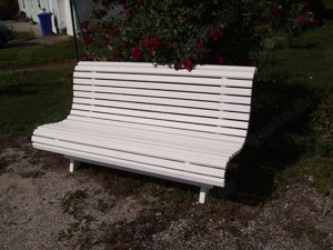 Gartenbank Hausbank Sommerbank Fichte massiv fertig lasiert Bild 8