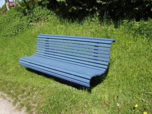 Gartenbank Hausbank Sommerbank Fichte massiv fertig lasiert Bild 6