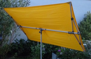 Sonnenschirm SUN COMFORT Flex roof ca. 210 x 150 cm leuchtend gelb rechteckig Sichtschutz