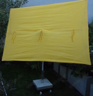 Sonnenschirm SUN COMFORT Flex roof ca. 210 x 150 cm leuchtend gelb rechteckig Sichtschutz Bild 6