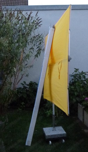 Sonnenschirm SUN COMFORT Flex roof ca. 210 x 150 cm leuchtend gelb rechteckig Sichtschutz Bild 10