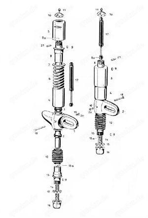 Victoria KR 26, KR 26 N Schwingungsdämpfer, bzw. Ölstoßdämpfer für Hinterrad-Teleskopfederung, gebr. Bild 8