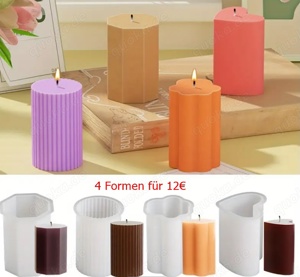 12 Kerzenfarben, Silikon Kerzenform, Kerzendocht, Kerzen Gießen