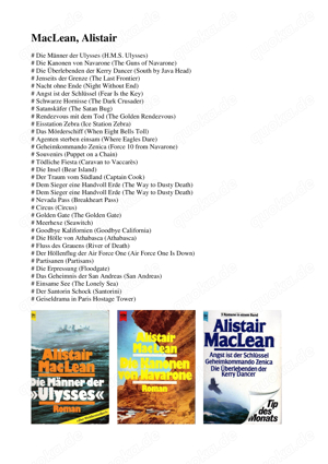 Sammlung 47 Bände (Konvolut) Alistair MacLean (u.a. Die Kanonen von Navarone; Eisstation Zebra) Bild 4