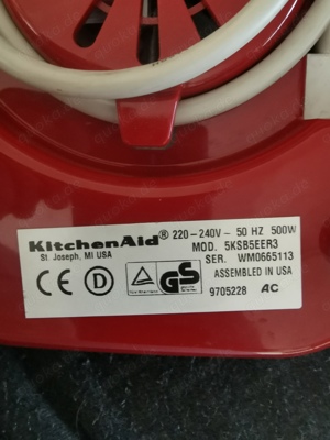 Kitchen Aid Standmixer rot 5KSB5EER3 Bild 7