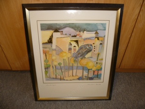 Christine Bartels  Zaubervogel  Kunstdrucke Gemälde in Rahmen. Nr.100  