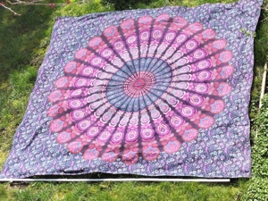Neuware: Tagesdecke, Bettüberwurf, Wandbehang, Ritualdecken Tantra (Baumwolle)
