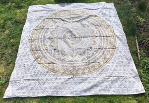 Neuware: Tagesdecke, Bettüberwurf, Wandbehang, Ritualdecke Tantra (Baumwolle) Bild 7