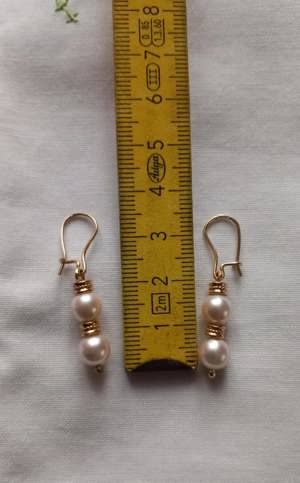 Ohrhänger 585 echt Gold Perlen Ohrringe 14 Karat neu !! Bild 2