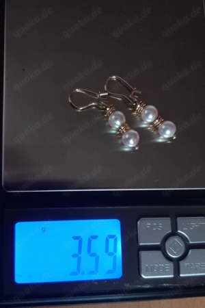 Ohrhänger 585 echt Gold Perlen Ohrringe 14 Karat neu !! Bild 4