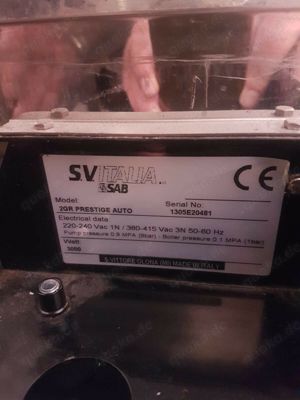 Espressomaschine Siebträgermaschine SAB Prestige 2 Gr. Auto. Farbe Silber Bild 3