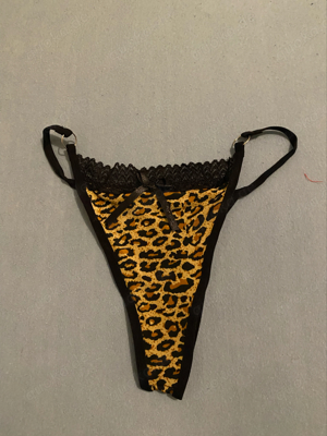 Sexy Leo String Slip Tanga getragen Damen Frauen Höschen Bild 2