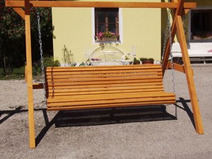 Gartenschaukel Hollywoodschaukel " Dreisitzer " Fichte massiv fertig lasiert  Bild 3