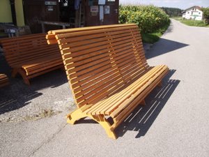 Gartenschaukel Hollywoodschaukel " Dreisitzer " Fichte massiv fertig lasiert  Bild 8