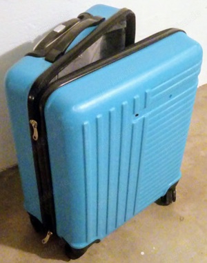 4-Rollen-Trolley 37x20x52 Hartschale Blau Skyflite London Neuwertig