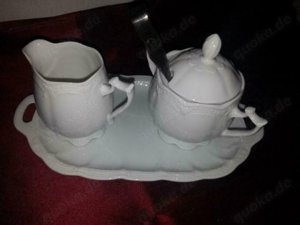 Hutschenreuther-Victoria weiß Tablett für Michkännchen