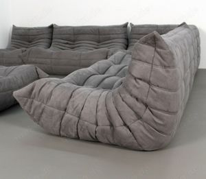 Togo Ligne Roset beton grau Alcantara, 5-teilig, neuwertig! Bild 3