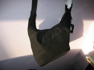 BR-16 Handtasche Schultertasche Handbag Schoulder Bag  Uni Schwarz  