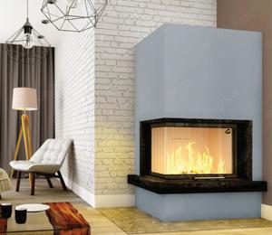 Kaminbausatz  IMPERIAL EXTRA b Volcano 2LATh 9KW Ofen Kamin Bausatz L-Kamin Neu Hajduk LDF-Kamine