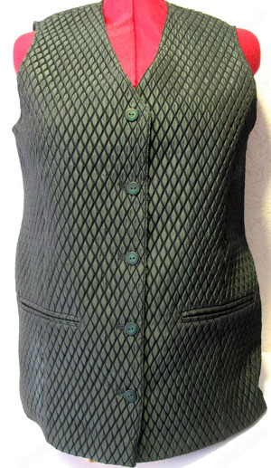 Elegante gesteppte Weste Gr. 40 dunkelgrün mit Rautenstruktur - Coordinates - NEU