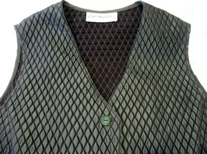 Elegante gesteppte Weste Gr. 40 dunkelgrün mit Rautenstruktur - Coordinates - NEU Bild 3