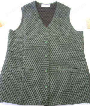 Elegante gesteppte Weste Gr. 40 dunkelgrün mit Rautenstruktur - Coordinates - NEU Bild 2