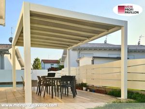 Pergola Pavillon 3x4 Terrassenüberdachung Überdachung Zelt Sonnenschutz Festzelt Pvc Terrassendach