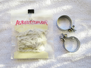 Victoria KR 26, KR 26 N Klemmschellen mit Edelstahlschrauben und -muttern, Asbestschnur