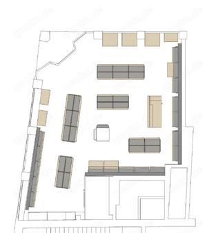 Komplette hochwertige Ladeneinrichtung mit Glasböden Mittelraumgondel f. ca. 100 qm