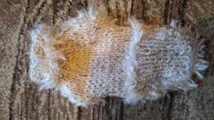 Chihuahua Mohairwoll Hundepullover weiß gold