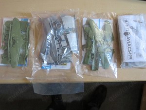 4 Stück Flugzeug Bausätze Modellbau 1 72 Heller + Kovozavody