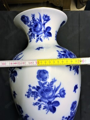 Hohe Bodenvase Goldrand mit Echt Cobalt Bavaria Erzberg Schumann Bild 7