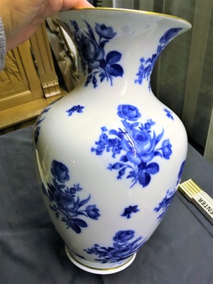 Hohe Bodenvase Goldrand mit Echt Cobalt Bavaria Erzberg Schumann Bild 4