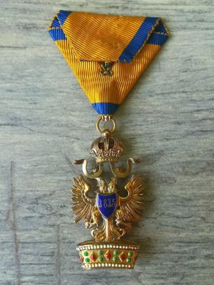 österreich eiserne krone iii.cl. in gold medal austria iron crown orden original